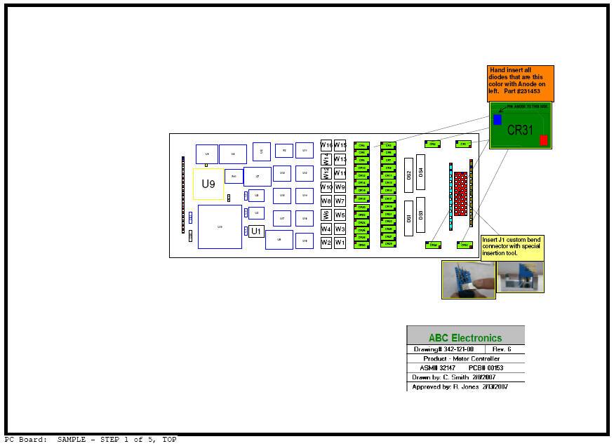 pcb assembly instructions documents process steps method sheets